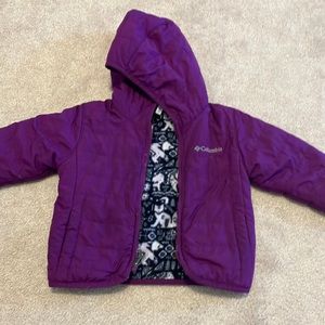 Baby/Toddler Columbia reversible coat with fleece purple